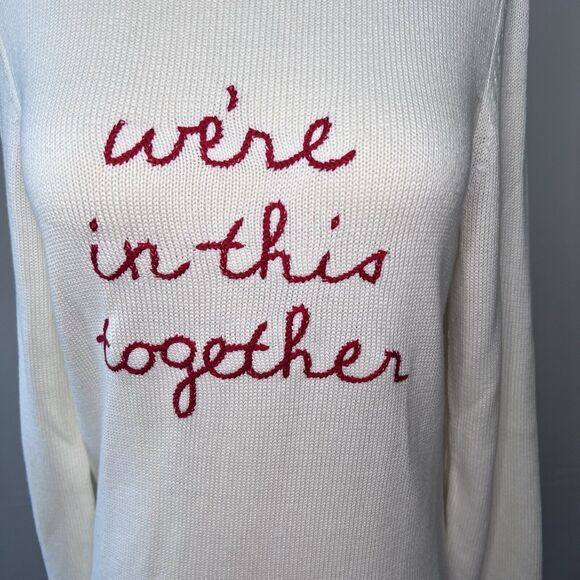 Ellsworth + Ivey NWT Women's Crew Neck Sweater We're in this Together Size Small - Picture 3 of 7